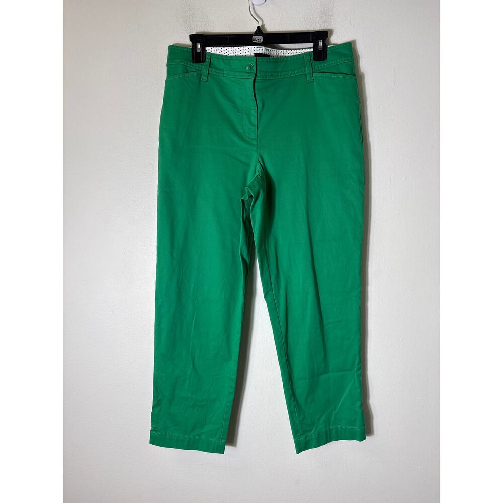 Talbots Kelly Green Perfect Crop Pant Sz 10